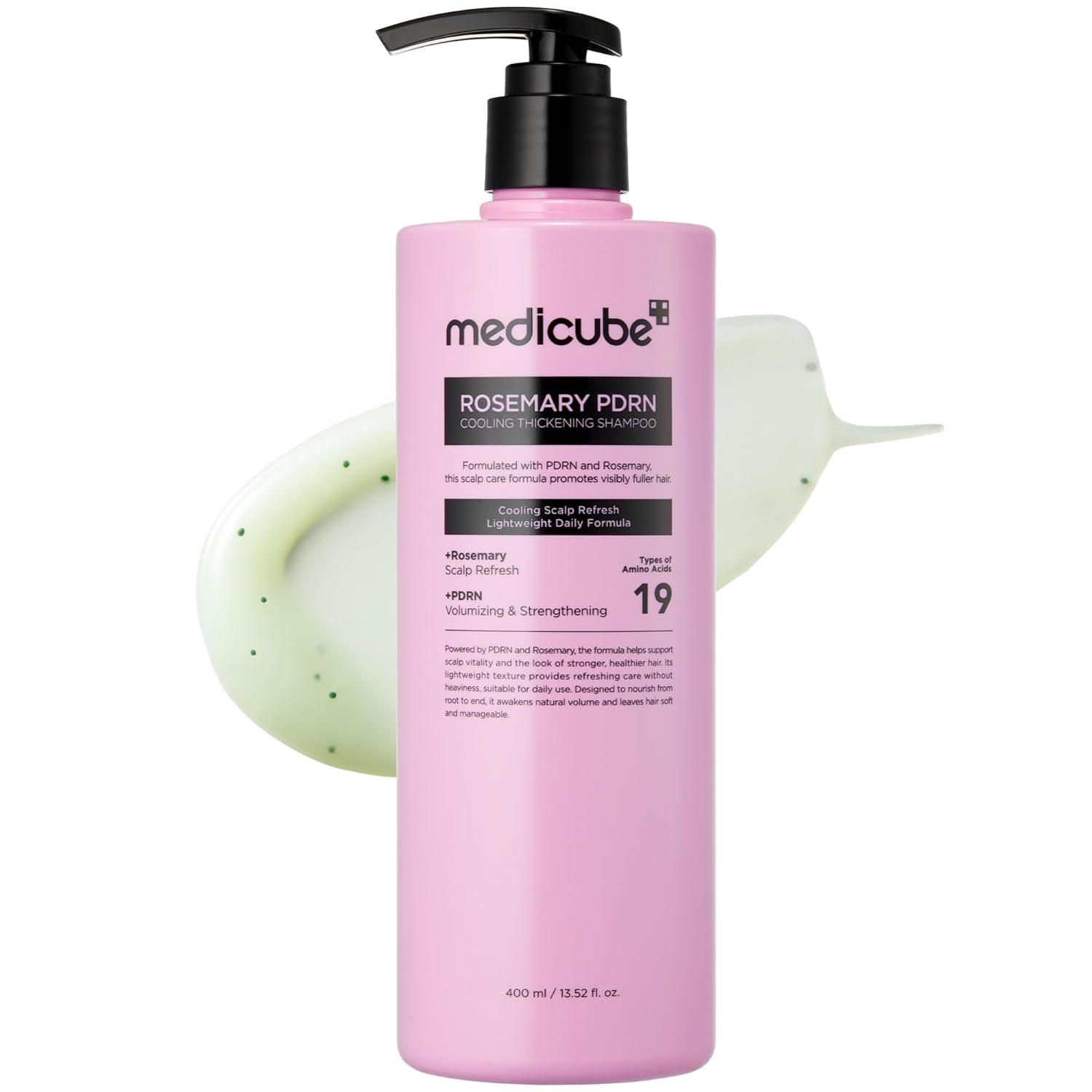 Medicube Rosemary PDRN Clarifying Thickening Shampoo | Cooling, Clarifying Care For Thinning, Weak Flaky Hair Amino Acid Complex