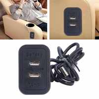 Sofa-Schreibtisch Kaffee-Teetisch Möbel mit Eingebauter Quadratischer USB-Doppelsteckdose Ladegerät Schutzschaltung Universelles Laden