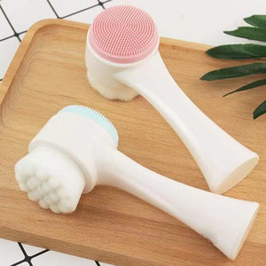 Hot Selling Deep Pore Cleansing Brush Nylon <b>Face</b> Washing Brush with Long Handle Superfine Fibre Soft Facial Brush - Product Image 5