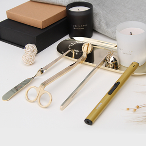 Boîtes d'emballage <span class=keywords><strong>chauffe</strong></span>-<span class=keywords><strong>bougie</strong></span> noir or <span class=keywords><strong>bougie</strong></span> mèche coupe-mèche plongeur reniflard ciseaux velours sac - Product Image 4