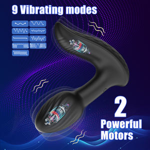 Diskon besar Remote Control nirkabel pria pemijat prostat bergetar Vibrator Anal berputar - Product Image 2