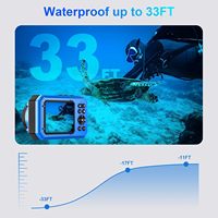 Kamera Digital Snorkeling Bawah Air 4K 56MP CMOS Layar Ganda Baterai Lithium 1500mAh >7x Zoom Optik Gambar Optik