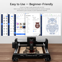 Machine de gravure laser à diode SWIFT Mini 3W, portable, facile à utiliser, pour débutants, zone de travail 135*145mm, acrylique, verre, plastique, IA