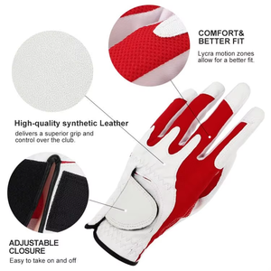 Gants de <span class=keywords><strong>golf</strong></span> en cuir Cabretta avec logo personnalisé, design minimaliste, formes géométriques, imprimé topographique, texture marbrée - Product Image 3