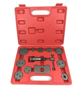 SUGETOOLS 12 adet evrensel araba tamir 2 pin geri sarma rüzgar geri arka FREN DİSKİ pad kaliper piston aracı