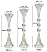 Transparente Kunststoff-Tischvase als Mittelpunkt-Blumenständer für Hochzeiten, Partys und Bankette, Tischdekoration, Hergestellt in China