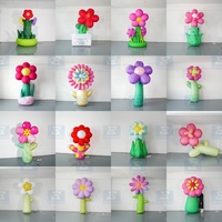 Fleurs gonflables géantes personnalisées, grandes sculptures de fleurs gonflables, installations artistiques extérieures, décoration de festival lumineux
