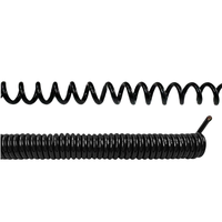 Câble d'alimentation spiralé rétractable 8 broches 300V ROUSHENG de qualité supérieure, conducteur en cuivre 4-5 brins, isolation PE, haute élasticité