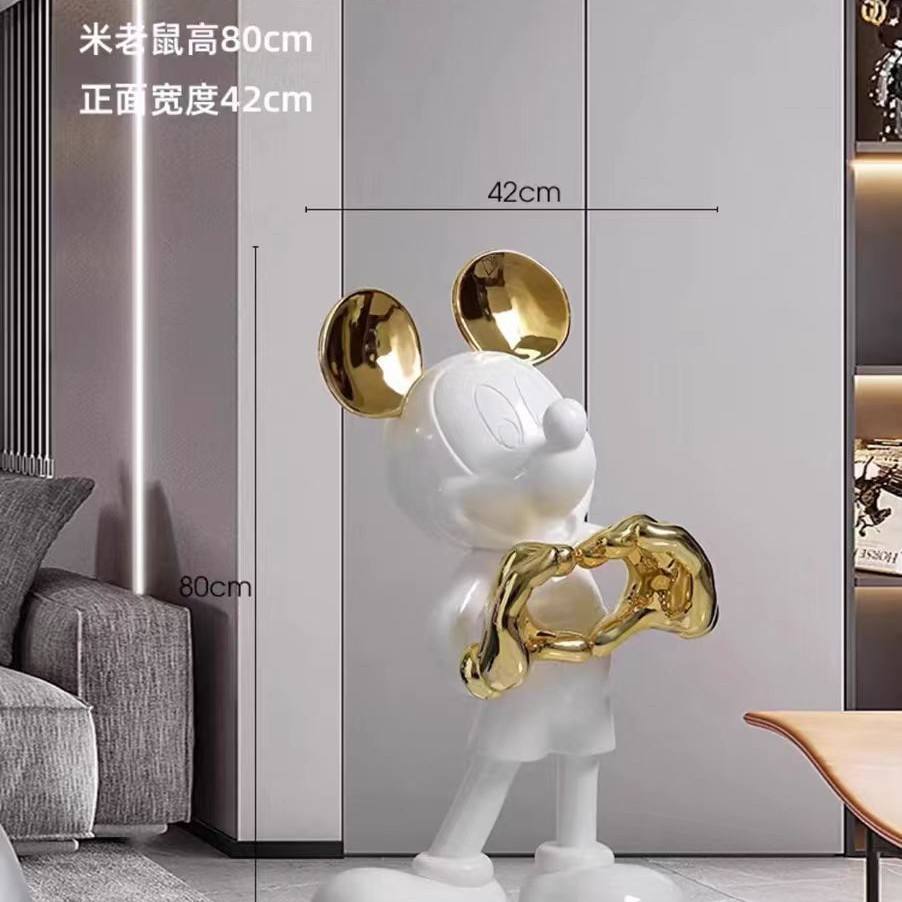 Que el corazón Mickey 80cm-oro blanco