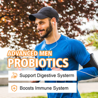 Comprimés Probiotiques pour Hommes avec Prébiotiques 60 Milliards de UFC 14 Souches Favorisent l'Équilibre de la Flore Intestinale Confort Digestif et Santé Immunitaire