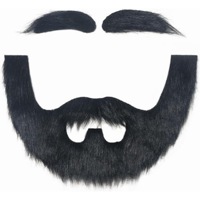 Masques de fête personnalisables pour moustache, sourcils et barbe - Demi-masque portable pour Halloween/Noël/Anniversaire/Cérémonie de remise des diplômes