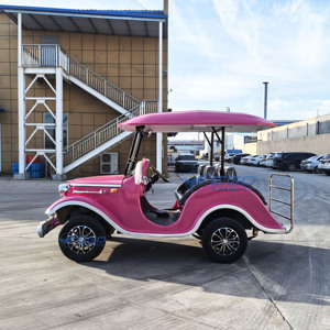 Voiture classique rose haut de gamme pour mariage, voiture de tourisme classique, voiture électrique vintage classique - Product Image 6