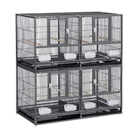 Cage à pigeons galvanisée à froid pour l'élevage des oiseaux, des perroquets, des pigeons, transport, logement, cage à oiseaux en fil de fer