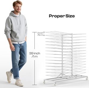 जे-मेच टिकाऊ सामग्री धातु रंग कोटिंग चित्र एल्बम प्रदर्शन रैक 25 परत पेंटिंग सुखाने रैक - Product Image 4