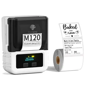Produk peringkat teratas Phomemo M120 pembuat Label pencetak kode batang mesin Label termal nirkabel