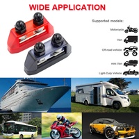 Barre omnibus 48V M8 M10 2 voies 200A bloc de distribution audio de voiture pour voiture bateau marin