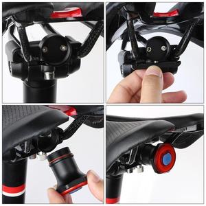 GUB 062 Feu arrière de vélo à <span class=keywords><strong>induction</strong></span> intelligent pour selle extérieur vélo siège arrière COB 100 lumens lampe - Product Image 3