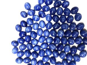 Gema de Cuarzo Sintético Azul Zafiro Estrella con Corte Brillante Certificado por IGI, Ovalada de 20mm, Suelta, para Joyería, Creada en Laboratorio - Product Image 6