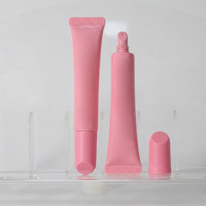 ملمع شفاه 10 لون وردي من البلاستيك الناعم مع غطاء ملمع شفاه فارغ من البولي إيثيلين مع غطاء ملولب وطباعة خاصة - Product Image 4