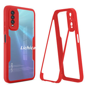 Lichicase Precision Hole Hard PC Soft TPU Frame Funda para teléfono móvil para <span class=keywords><strong>Vivo</strong></span> Y20 Color Frame Cover - Product Image 3