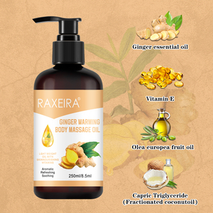 Aceite de Masaje de Semillas de Jengibre de Marca Privada, Hidratante, Calmante, Rejuvenecedor, 250 ml, Aceite Corporal Antienvejecimiento para Relajación en Spa - Product Image 4