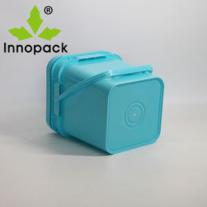 Cubo de arena de plástico Cubo de grado alimenticio de 2 galones con tapa cubo de plástico cuadrado para la venta - Product Image 2