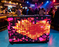 Écran LED P2.5 pour cabine DJ, idéal pour mariages et festivals de musique, table de DJ personnalisable avec écran LED intégré