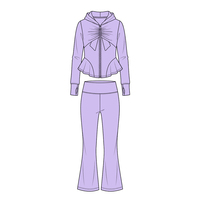 Combinaisons de yoga pour filles ODM, à capuche, zippées, froncées, taille haute, respirantes, en nylon et élasthanne, pour la danse des enfants