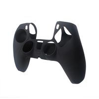 Housse de protection en silicone souple antidérapante de couleur noire unie pour manette PS5, protège-manette de jeu