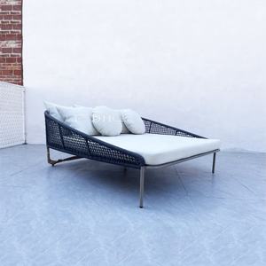 Chaises longues d'extérieur imperméables, meubles <span class=keywords><strong>de</strong></span> <span class=keywords><strong>jardin</strong></span>, canapé-<span class=keywords><strong>lit</strong></span> en corde moderne pour patio et piscine - Product Image 2