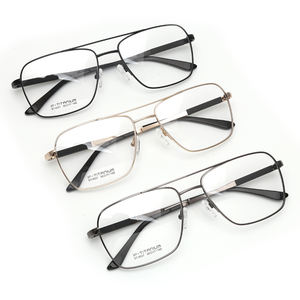 Kacamata Kualitas Tinggi Frame Pria Wanita Kacamata Optik <span class=keywords><strong>Titanium</strong></span> Penerbangan Jembatan Ganda - Product Image 6