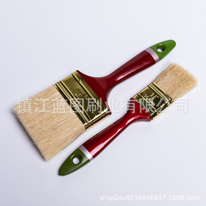 Pinceau plat à poils de porc, manche en plastique, rouge cramoisi, 12-19 mm, origine Zhenjiang, pour peinture - Product Image 3