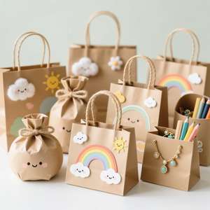 <span class=keywords><strong>Bolsas</strong></span> <span class=keywords><strong>de</strong></span> Regalo <span class=keywords><strong>de</strong></span> <span class=keywords><strong>Papel</strong></span> <span class=keywords><strong>Kraft</strong></span> Reciclable con Diseño <span class=keywords><strong>de</strong></span> Arcoíris para Baby Shower, Cumpleaños, Bodas, Decoración <span class=keywords><strong>de</strong></span> Fiestas, Recuerdos, Dulces y Regalos - Product Image 3