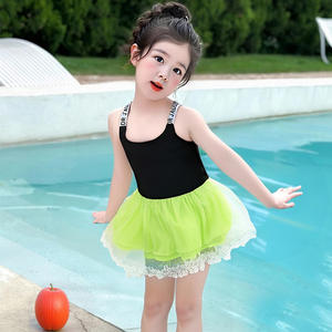 Maillot de bain une pièce pour filles Baiya vert UPF 30 à séchage rapide pour enfants de 1 à 8 ans - Product Image 4