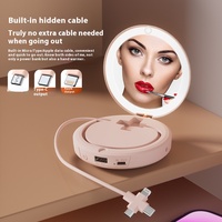 Chauffe-mains électrique portable 3 pouces pour extérieur avec batterie externe 4000 mAh pour maquillage et téléphone, rechargeable