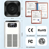 Purificateur d'air pour animaux domestiques, classique, écologique, pour la maison, le salon, en plastique, Wi-Fi, contrôle des odeurs, moniteur de qualité de l'air PM2.5, mode automatique, HEPA