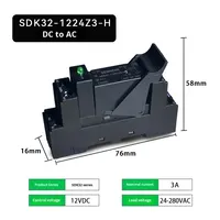 Relai Solid-State Terpasang di Rel SENNDIK SDK32-1224Z4 Set Kontrol 3A DC untuk Aplikasi Daya Rendah Tujuan Umum