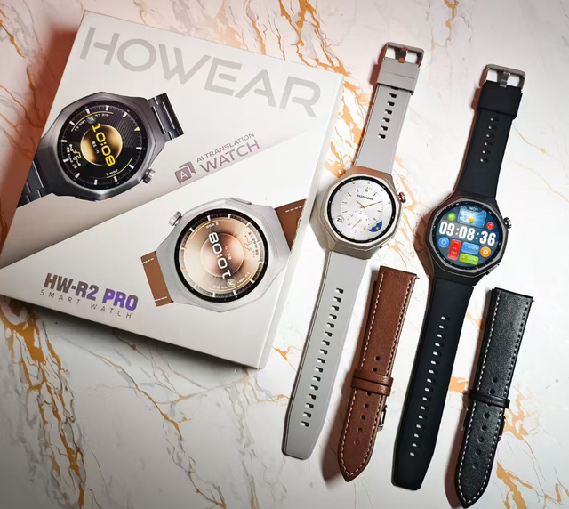 HW-R2 PRO 1.46inch Round Screen AI Simultaneous Interpretation 2 Watch Straps Wearfitpro App 300mah Battery Sports Smartwatches