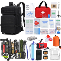 Sac à dos extérieur de grande capacité avec outils de survie, premiers soins en cas de catastrophe pour randonnée, camping, secours d'urgence, fournitures de trekking