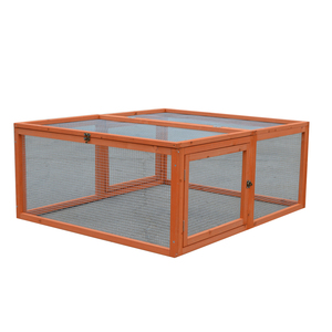 Açık kapalı küçük hayvan kafesi ahşap tavuk Coop Run kafes ile galvanizli tel örgü - Product Image 5