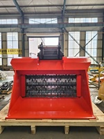 Bêche broyeuse pour excavatrice fournie par l'usine MONDE, compatible avec la bêche de criblage pour excavatrice, pour le tri du sol et du gravier en aménagement paysager