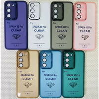 Coque de téléphone en caoutchouc souple anti-chute pour Tecno Spark 40 Pro + étuis de protection en TPU transparents pour Infinix Hot 60 Pro