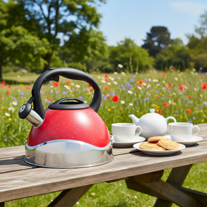 Bouilloire sifflante en acier inoxydable 2L/2.5L/3L, fond à induction, peinture colorée, 800W, compatible lave-vaisselle, <span class=keywords><strong>chauffe</strong></span>-<span class=keywords><strong>eau</strong></span> pour le thé, usage domestique - Product Image 1