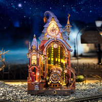 Tonecheer Grosir Khusus Platform Ajaib Dual-mode Magic Spell Puzzle Kayu 3D LED DIY Kit Rumah Boneka untuk Toko Hadiah Toko Mainan