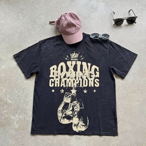เสื้อยืดวินเทจผู้ชาย ลวดลายพิมพ์แบบดิสเทรส สไตล์เรโทร ทรงยูนิเซ็กซ์ คุณภาพสูง ผ้าฝ้าย 100% ระบายอากาศได้ดี แขนสั้น - Product Image 4