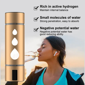 Bouteille d'eau hydrogénée de luxe SPE PEM, générateur d'eau hydrogénée portable à haute concentration en PPB, <span class=keywords><strong>ioniseur</strong></span> d'eau hydrogénée, tasse H2, emballage cadeau, CE - Product Image 3