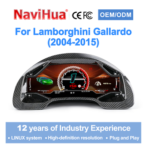 Navihua Nouvelle Version Améliorée - Tableau de Bord Numérique 12,3 pouces pour Voiture - Système Linux - Compteur de Vitesse - Pour Lamborghini Gallardo 2004-2015 - Product Image 1