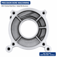 Cache-moteur en aluminium moulé sous pression 188F, usiné CNC en ADC12, pour pompes à eau de 3-4 pouces, pièces de moteur OEM, faible MOQ 100 pièces, directement de l'usine