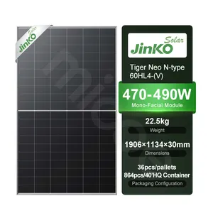 Jinko Tiger Neo N loại Mono nửa tế bào 470W 475W 480W 485W 490W pin năng lượng mặt trời Bộ