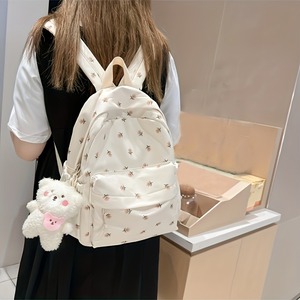 Sac à dos d'école en nylon décontracté Adolescent Collège Floral Étudiant École Sac à dos pour filles - Product Image 1